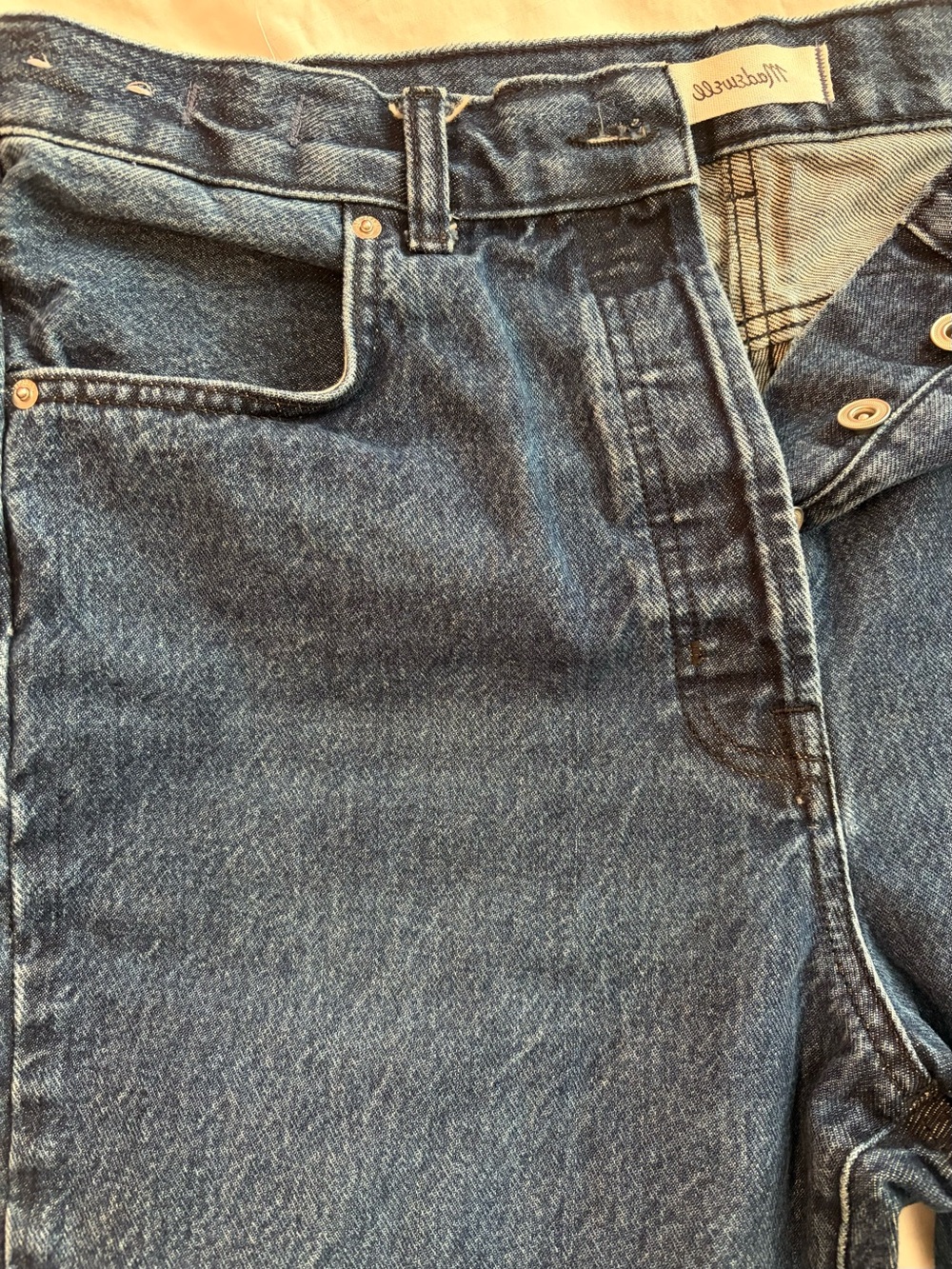 Madewell Women's pieced barrel leg jean